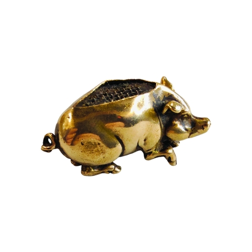 324 - VICTORIAN ORNATE PIG PIN CUSHION