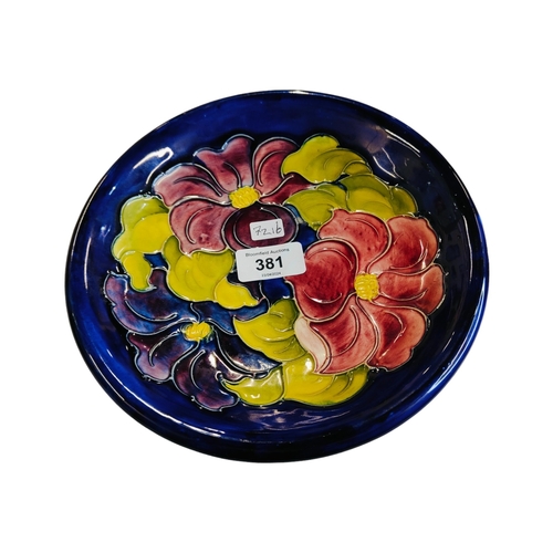 381 - MOORCROFT SIGNED PLATE