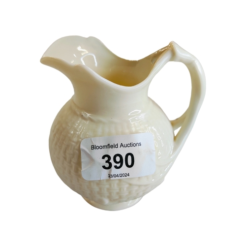 390 - 1ST PERIOD BELLEEK JUG - GOOD CONDITION