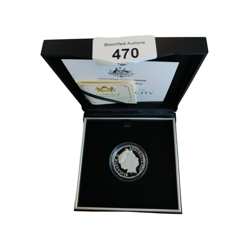 470 - 2017 ROYAL AUSTRALIAN MINT PLATINUM WEDDING SILVER 50 CENTS IN BOX WITH CERTIFICATE