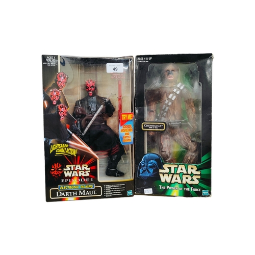 49 - 2 LARGE BOXED STARWARS FIGURES