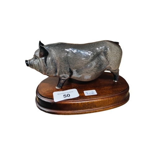 50 - BESWICK STYLE PIG FIGURE