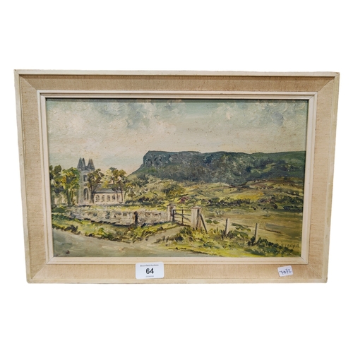 64 - E.L.BRYCE - OIL ON BOARD - LANDSCAPE 34CM X 21CM