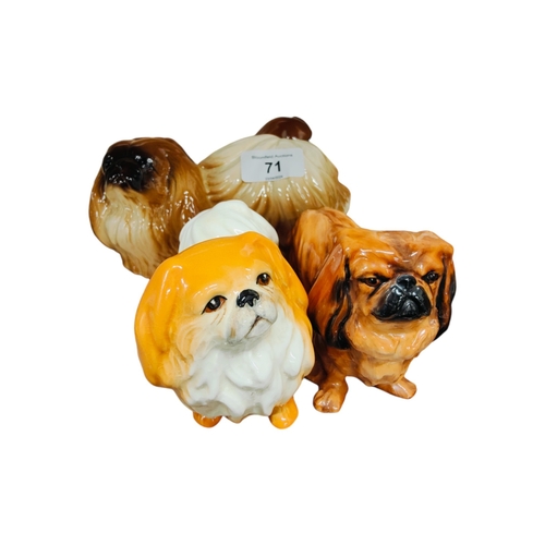 71 - ROYAL DOULTON DOG & 3 OTHERS