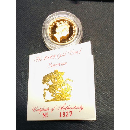 414 - THE 1992 GOLD PROOF SOVEREIGN