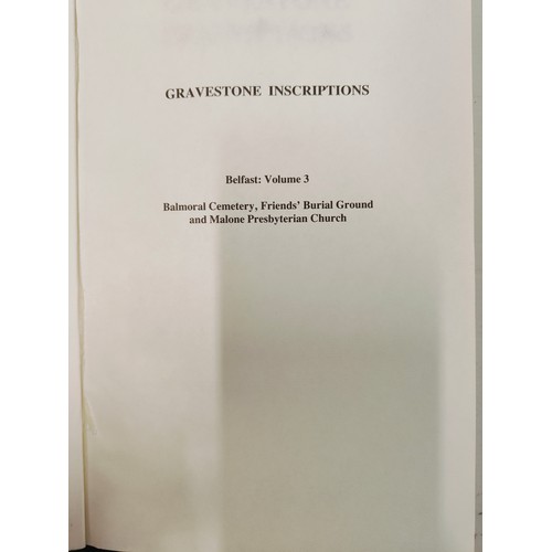 217 - 2 X IRISH BOOKS: GRAVESTONE INSCRIPTIONS VOLUMES 1 & 3 - SHANKLII & BALMORAL CEMETERY