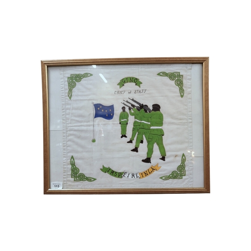 113 - FRAMED REPUBLICAN PRISON ART HANDKERCHIEF