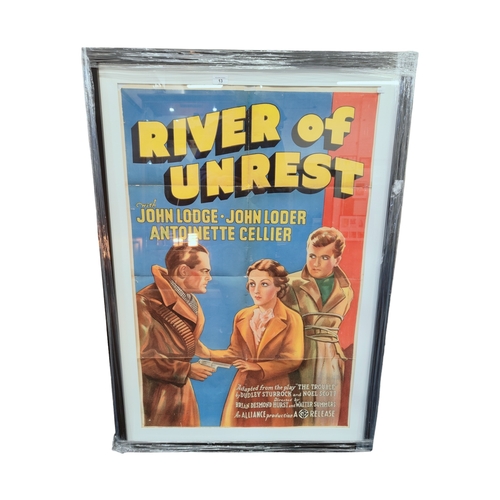 13 - BRIAN DESMOND HURST COLLECTION - 'RIVER OF UNREST' ORIGINAL MOVIE POSTER 100CMS X 66CMS. THIS FILM W... 