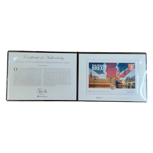 465 - BREXIT GOLD SOVEREIGN PRESENTATION COVER