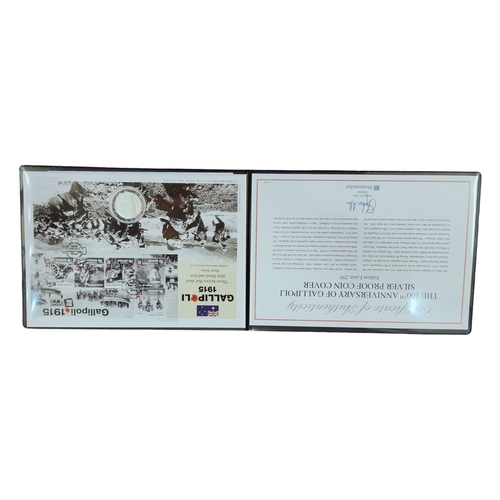 477 - THE 100TH ANNIVERSARY OF GALLIPOLI SILVER PROOF COIN COVER