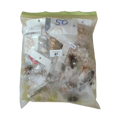 87 - BAG OF COSTUME JEWELLERY