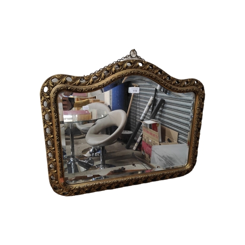 119 - VICTORIAN GILT WALL MIRROR