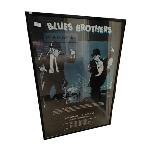 130 - COPY OF FRAMED BLUES BROTHERS POSTER