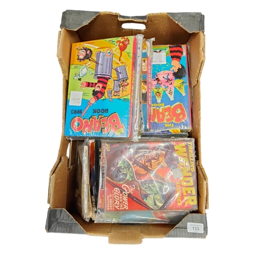 133 - BOX OF COMIC ANNUALS