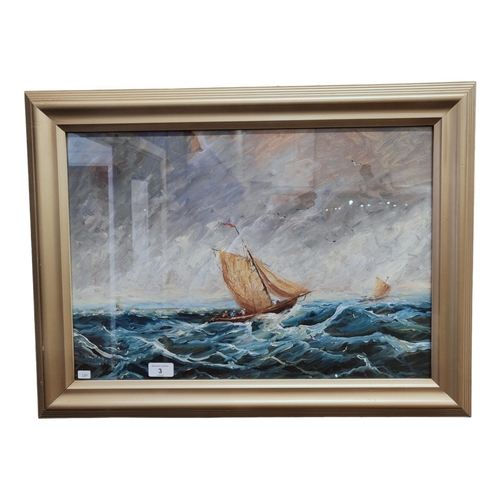 3 - J.CARABOH - OIL - SEASCAPE 54CM X 38CM