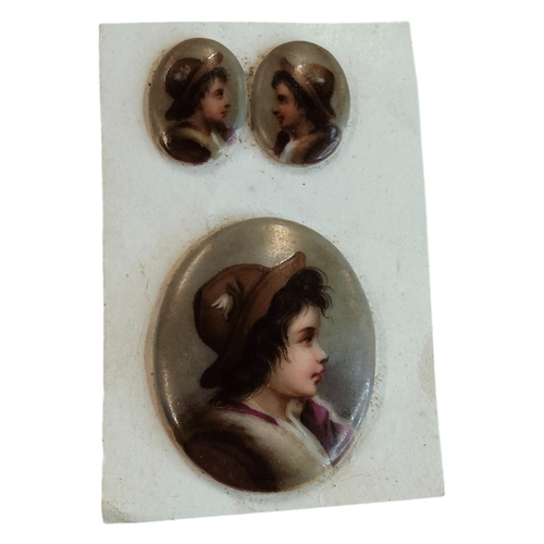 395 - VICTORIAN PAINTED MINIATURE PLAQUES