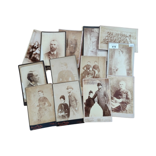 419 - QUANTITY OF VICTORIAN PHOTOGRAPHS