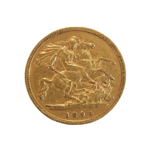 444 - VICTORIAN GOLD HALF SOVEREIGN