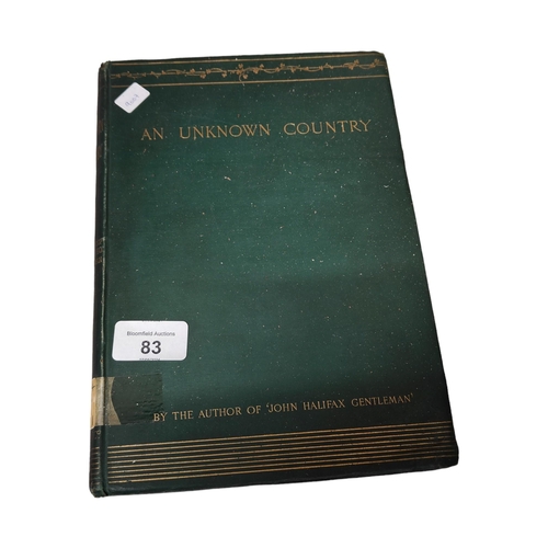 83 - OLD IRISH BOOK: AN UNKNOWN COUNTRY 1887