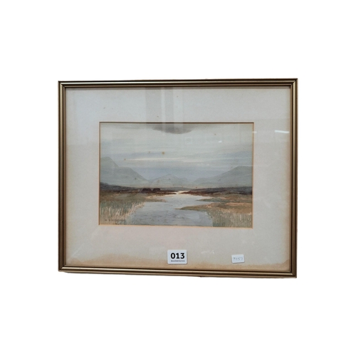 13 - W. MCBROOM SMALL WATERCOLOUR LANDSCAPE