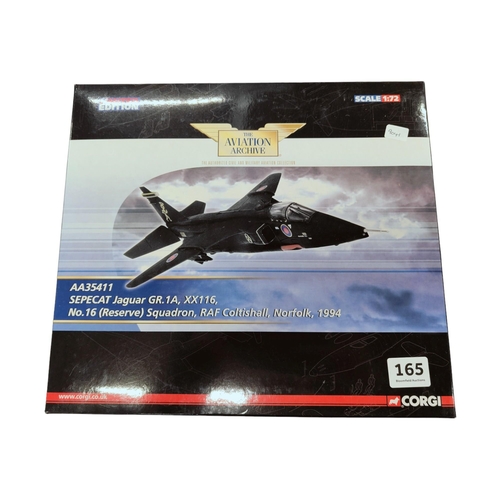 165 - CORGI PLANE SEPECAT JAQUAR R.A.F NORFOLK