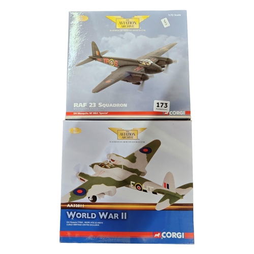 173 - 2 CORGI PLANES: DH MOSQUITO MK1 & MK2