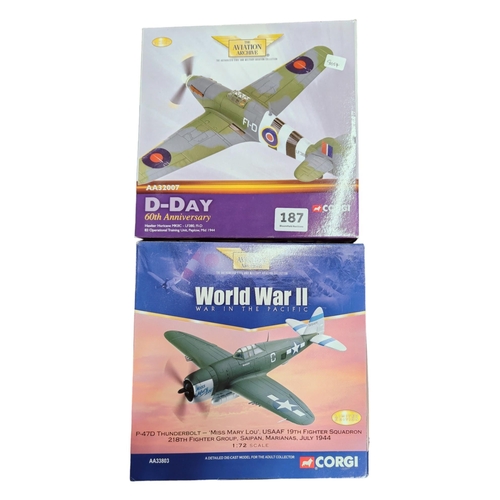 187 - 2 CORGI PLANES: D-DAY 60TH ANNIVERSARY & THUNDERBOLT