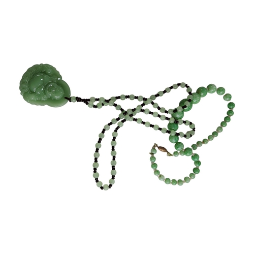 326 - 2 JADE NECKLACES