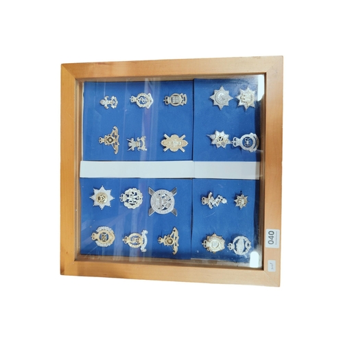 40 - FRAMED SET OF MILITARY BADGES