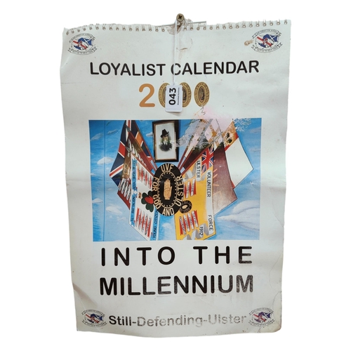 43 - LOYALIST CALENDAR 2000