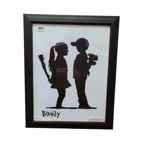 5 - LTD EDITION HAND EMBELLISHED BANKSY