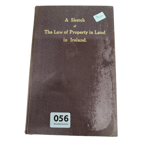 56 - OLD LOCAL BOOK: A SKETCH OF LAW OF PROPERTY IN LAND