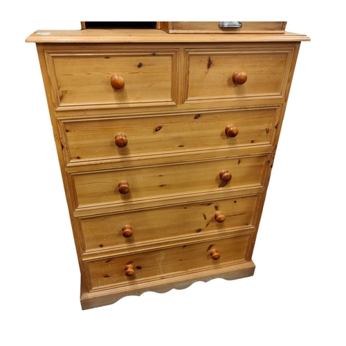 102 - PINE CHEST OF DRAWERS