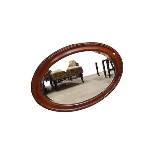 111 - ANTIQUE OVAL MIRROR