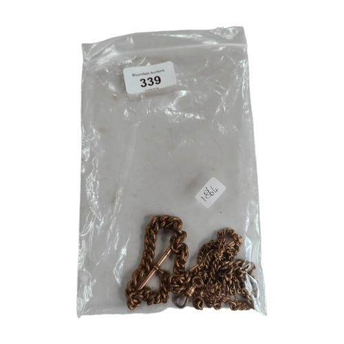 339 - BAG OF VICTORIAN ALBERT CHAINS