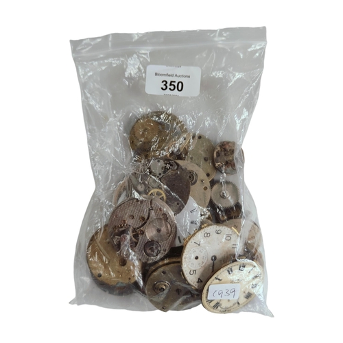 350 - BAG OF POCKET WATCH PARTS