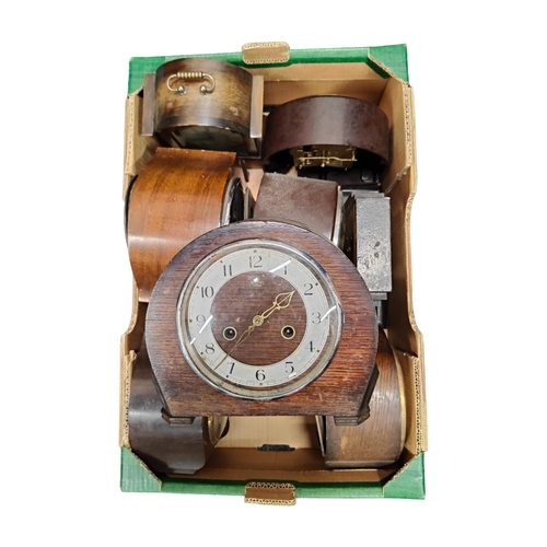 39 - BOX OF MANTLE CLOCKS