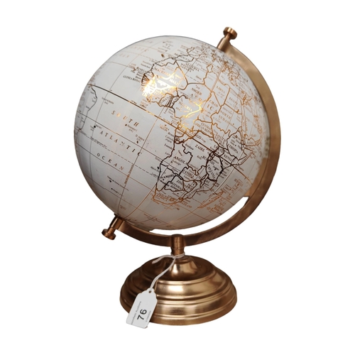 76 - WORLD GLOBE 30CM TALL