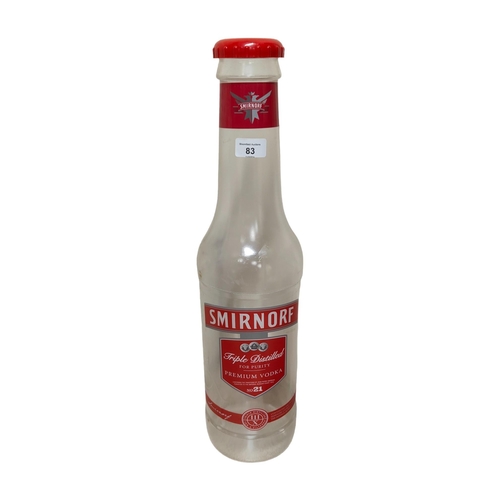 83 - LARGE SMIRNOFF MONEY BOTTLE 23 INCHES