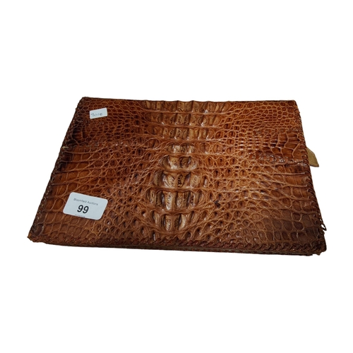 99 - VINTAGE GENUINE CROCODILE/ALLIGATOR CLUTCH BAG