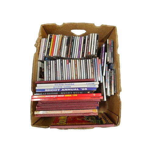 112 - BOX OF ANNUALS & CDs