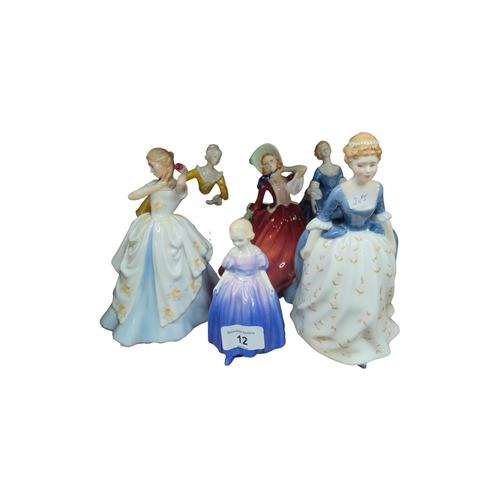 12 - 6 X ROYAL DOULTON FIGURES