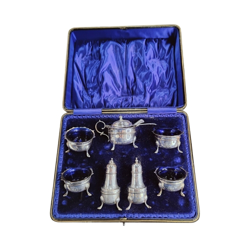 368 - CASED SILVER CRUET SET