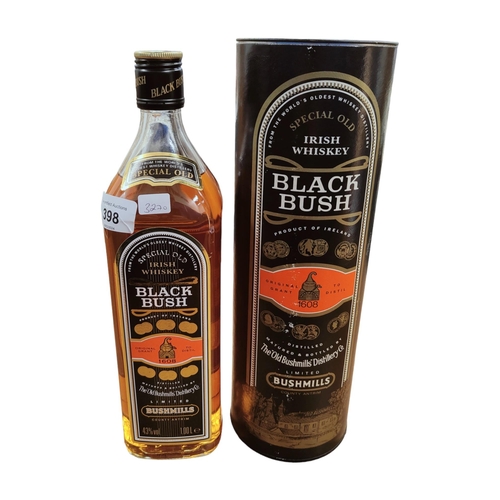 398 - BOTTLE OF BLACK BUSH 'SPECIAL OLD' WHISKEY