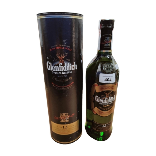 404 - BOTTLE OF GLENFIDDICH SPECIAL RESERVE SINGLE MALT WHISKY