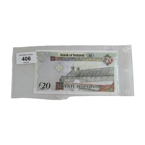 406 - BANK OF IRELAND £20 BANK NOTE 2013