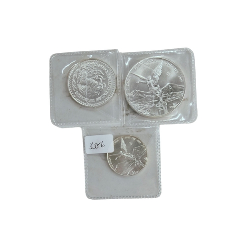 429 - 3 X SILVER COINS 1 OZ, HALF OUNCE AND QUARTER OUNCE