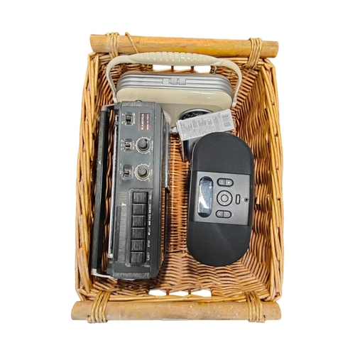 9 - BASKET OF RADIOS