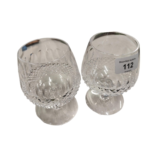 112 - PAIR OF WATERFORD CRYSTAL BRANDY GLASSES