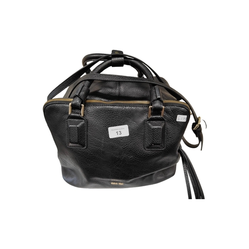 13 - GENUINE LEATHER CALVIN KLEIN DUFFLE BAG